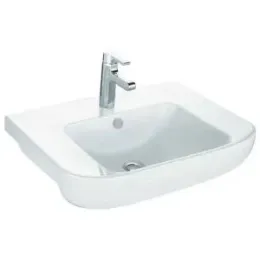 Подвесная раковина Odeon Up 65х45х13,5 см, на собственной опоре, с одним отверстием для смесителя, санфарфор E4743-00 Jacob Delafon