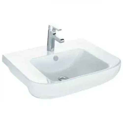 Подвесная раковина Odeon Up 65х45х13,5 см, на собственной опоре, с одним отверстием для смесителя, санфарфор E4743-00 Jacob Delafon