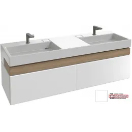 Модуль под раковину Terrace 150х48х38 см, 2 розетки, белый блестящий лак, со светодиодной подсветкой, система push-to-open EB1734RU-G1C-G1C Jacob Delafon