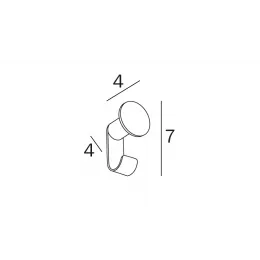 Крючок для ванной INDA ONE AV120BCR