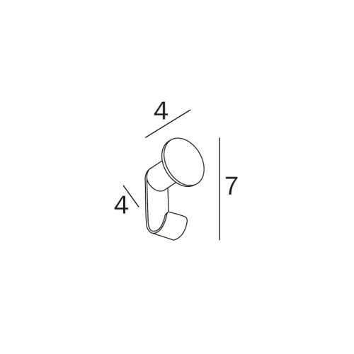 Крючок для ванной INDA ONE AV120BCR