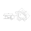 Акриловая ванна Presqu'ile 145х145 см, производство Россия, угловая симметричная E6045RU-00 Jacob Delafon