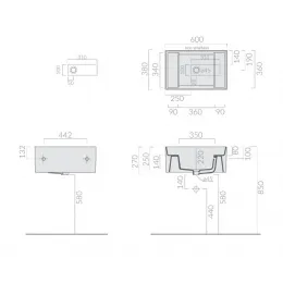 Подвесная раковина Galassia Meg11Pro 5484