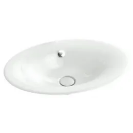 Накладная раковина Presqu'ile 60х40х10 см, с заглушкой, с отверстием перелива, санфарфор E4439-00 Jacob Delafon