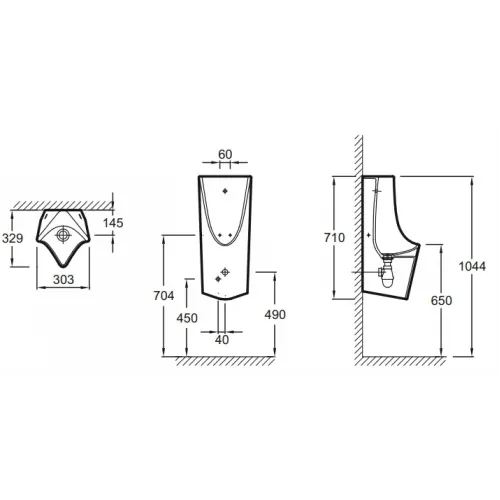 Писсуар Struktura EZA022-00 Jacob Delafon