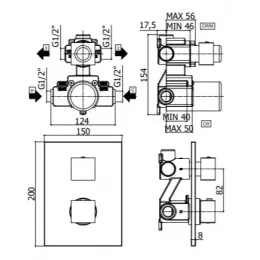 Смеситель для душа Paffoni Level LEQ518CR/M