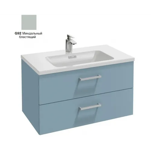 Модуль под раковину Vox 80х46х45,2 см, миндальный блестящий, прямоуг. ручки, 2 ящика EB2078-R2-G92 Jacob Delafon
