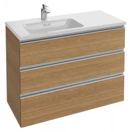 Модуль с раковиной Vox 100 см, светло-коричневый блестящий, левый, подвесной монтаж EXAC112-Z-00+EB2045-RA-G80 Jacob Delafon