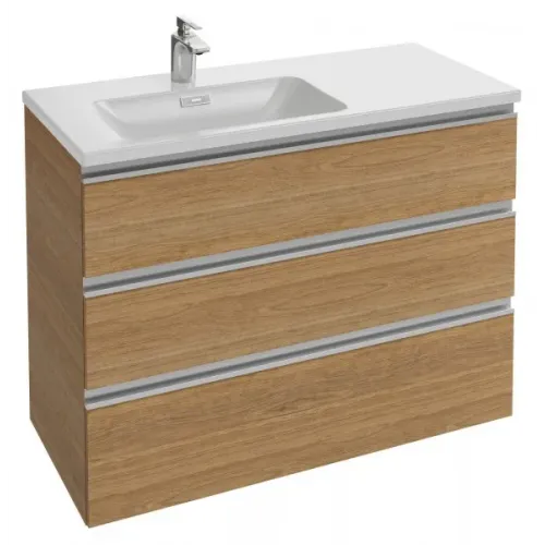 Модуль с раковиной Vox 100 см, светло-коричневый блестящий, левый, подвесной монтаж EXAC112-Z-00+EB2045-RA-G80 Jacob Delafon