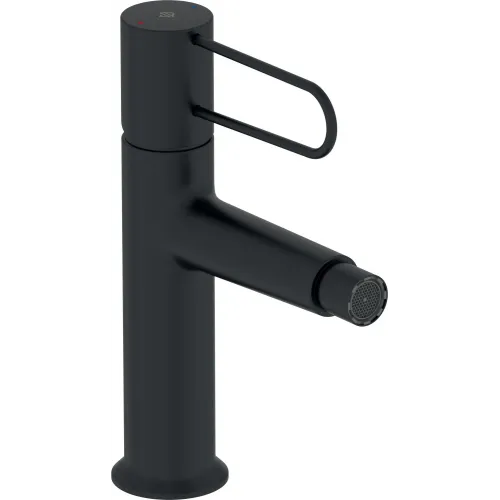 Смеситель для биде Odeon Rive Gauche ручка черная, чёрный цвет, с донным клапаном E21033-BL-BL Jacob Delafon