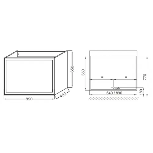 Модуль под раковину Rythmik pure 89х45,2х65 см, коричневый, 1 выдвижной + 1 внутренний ящики, подсветка EB1771-M65 Jacob Delafon