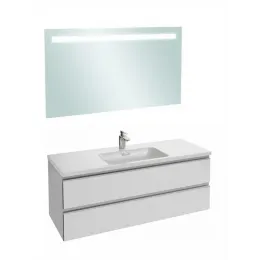 Комплект мебели для ванной Vox 120 см, цвет белый блестящий, подвесной монтаж, с подсветкой EB1418-NF+EXAB112-Z-00+EB2021-RA-N18 Jacob Delafon