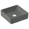 Накладная раковина Vox 40х40х13,5 см, серый гранит, с отверстием перелива в передней части, с заглушкой, санфарфор EVG102-MG2 Jacob Delafon