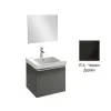 Комплект мебели для ванной Odeon Up 60 см, черное дерево меламин, 1 выдвижной ящик, полотно, подвесной монтаж E4778-00+EB1080-NF+EB877-E15 Jacob Delafon