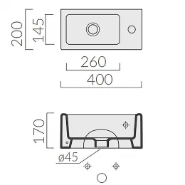 Раковина GALASSIA PLUS DESIGN 6030M