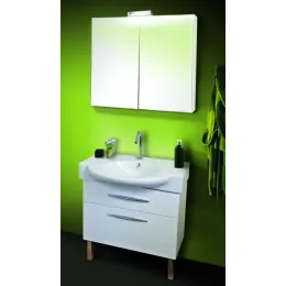 Комплект мебели для ванной Presqu'ile 80 см, белый, с подсветкой, подвесной монтаж E1343-00+EB927-J5+EB928-J5 Jacob Delafon