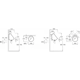 Писсуар Coquille с комплектом монтажа E0399-00 Jacob Delafon