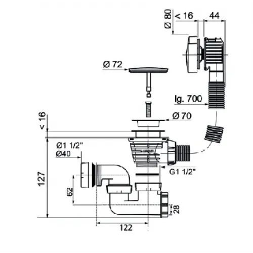 Чугунная ванна Soissons 170х70 см, выставочный образец, ножки, слив-перелив в комплекте, без антискользящего E2921-00+E4113-NF+E6D159-CP/У Jacob Delafon