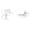 Смеситель для умывальника July с ограничителем температуры, неповоротный излив, с донным клапаном E16027-4-CP Jacob Delafon