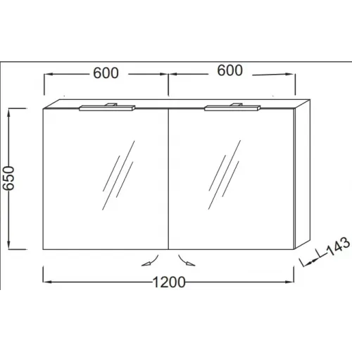 Зеркало 120х65 см, шкаф, малиновый блестящий, с подсветкой, с подсветкой EB798RU-R3 Jacob Delafon