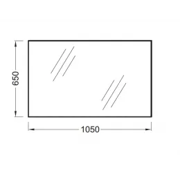 Зеркало 105х65 см, широкое EB1084-NF Jacob Delafon