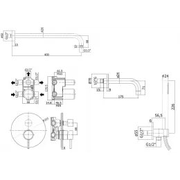 Комплект смесителей PAFFONI Light KITLIG019BO139