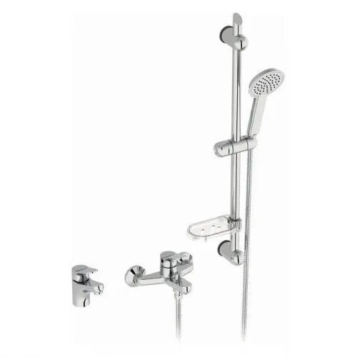 Комплект смесителей Brive для раковины, для ванны и душа, душевой гарнитур E78121-CP Jacob Delafon