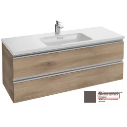 Модуль под раковину Vox 120х46х45,2 см, 2 ящика, светло-коричневый глянцевый, встроенные ручки EB2021-RA-G80 Jacob Delafon