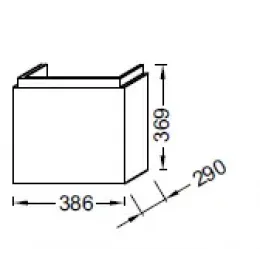 Модуль под раковину Rythmik 38,6х29х36,9 см, белый блестящий, 1 дверца EB1096-N18 Jacob Delafon