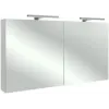Зеркало 120х65 см, шкаф, с подсветкой, белый блестящий, с подсветкой EB798RU-N18 Jacob Delafon