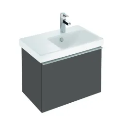 Модуль с раковиной Odeon Up 65 см, серый антрацит меламин, 1 выдвижной ящик, с левым крылом, подвесной монтаж E4758G-00+EB886-N14 Jacob Delafon