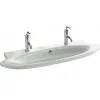 Подвесная раковина Presqu'ile 130х50х10 см, 1 отверстие для смесителя слева, 1 отверстие для смесителя справа, санфарфор E4445-00 Jacob Delafon