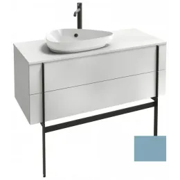 Модуль с раковиной Nouvelle Vague 120 см, аквамарин сатин, 2 ящика с доводчиками, с отверстием перелива, подвесной монтаж EVI102-00+EB3041-S50 Jacob Delafon