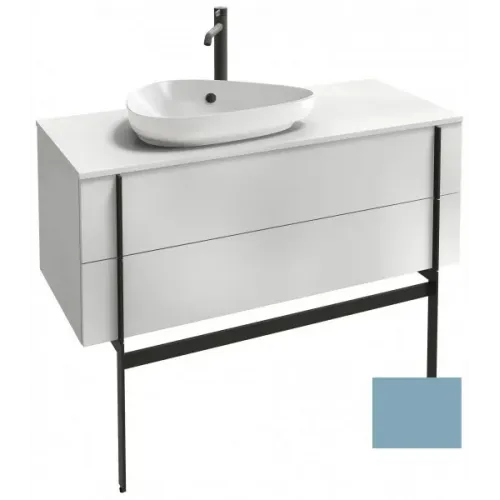 Модуль с раковиной Nouvelle Vague 120 см, аквамарин сатин, 2 ящика с доводчиками, с отверстием перелива, подвесной монтаж EVI102-00+EB3041-S50 Jacob Delafon