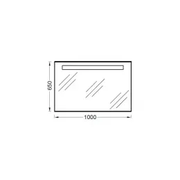 Зеркало Soprano 100х65 см, с подсветкой, с подогревом EB1416-NF Jacob Delafon