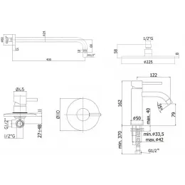 Комплект смесителей PAFFONI Light KITLIG011BO071