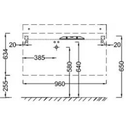 Модуль под раковину Soprano 96х53,5х63,4 см, белый глянец/матовый базальт, 1 дверца и 2 выдвижных ящика EB1331-N08-N18 Jacob Delafon