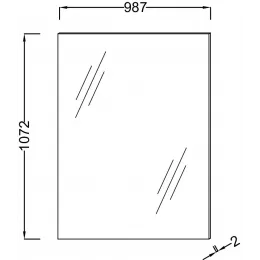 Зеркало Odeon Up 98,7х107,2 см EB1210-NF Jacob Delafon