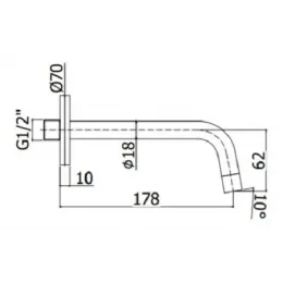 Излив Paffoni Light ZBOC045NO