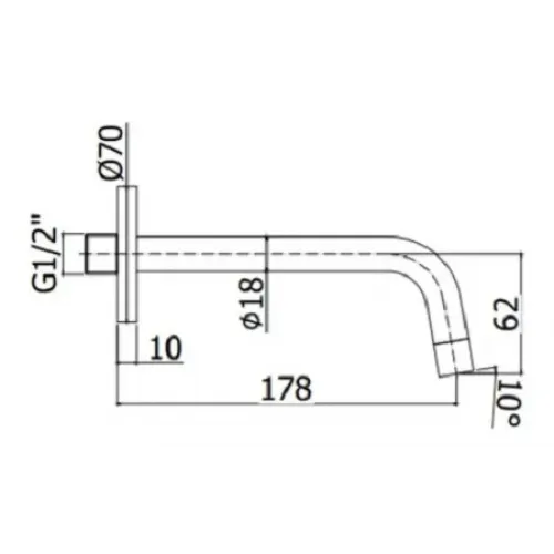 Излив Paffoni Light ZBOC045NO