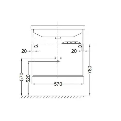 Модуль под раковину Struktura 57х47х56 см, белый блестящий, 1 выдвижной ящик EB1284-N18 Jacob Delafon