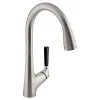 Смеситель для кухни с выдвижной лейкой Malleco матовая сталь, поворотный излив E562-VS Jacob Delafon