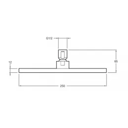 Лейка верхнего душа Katalyst 25 см, square, без держателя E13696-CP Jacob Delafon