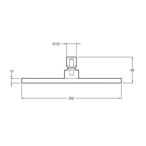 Лейка верхнего душа Katalyst 25 см, square, без держателя E13696-CP Jacob Delafon