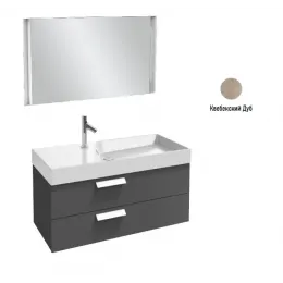 Комплект мебели для ванной Rythmik 99,5 см, 100 см, квебекский дуб, подвесной монтаж, с подсветкой EB576-NF+EXN112-Z-00+EB1304-E10 Jacob Delafon