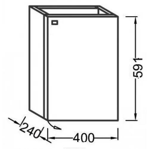 Модуль под раковину Pop laminar 40х24х59,1 см, белый блестящий лак EB286-G1C Jacob Delafon