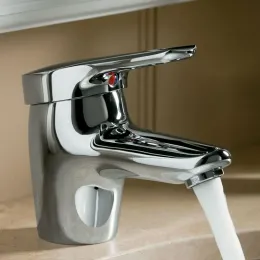 Смеситель для умывальника Kandel с ограничителем напора воды, неповоротный излив, без донного клапана E660RU-CP Jacob Delafon