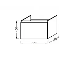 Модуль под раковину Odeon Up 67х48,5х45 см, смешанное дерево EB860-F90 Jacob Delafon