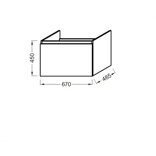 Модуль под раковину Odeon Up 67х48,5х45 см, смешанное дерево EB860-F90 Jacob Delafon