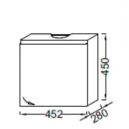 Модуль под раковину Odeon Up 45,2х28х45 см, белый блестящий, шарниры справа EB999D-N18 Jacob Delafon